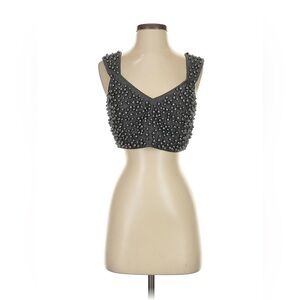 Anthropologie Embellished Charcoal Bralette NWT